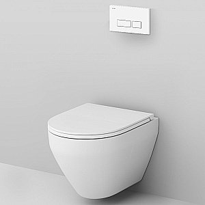 Унитаз подвесной AM.PM Spirit 2.0 IS47001.701700 белый, безободковый, с инсталляцией купить в интернет-магазине Sanbest