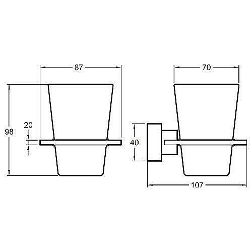 Стакан настенный Jacob Delafon MECANIQUE E77866-CP купить в интернет-магазине сантехники Sanbest