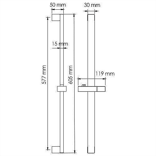 Душевая штанга WasserKRAFT A123 купить в интернет-магазине сантехники Sanbest