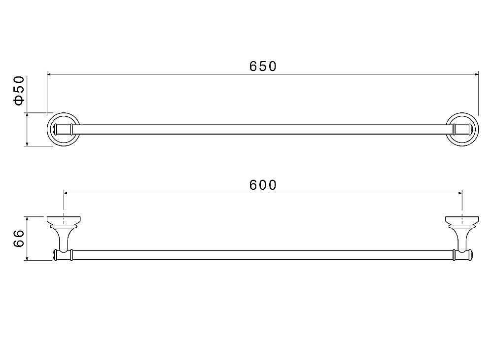 Полотенцедержатель Aquatek Классик AQ4514CR 60 хром купить в интернет-магазине сантехники Sanbest