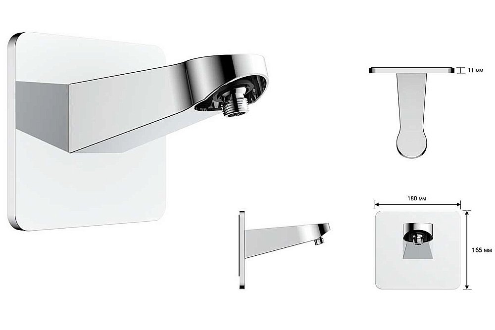 Верхний душ Vincea Inspire 32 VSHD-3I4CMB черный купить в интернет-магазине сантехники Sanbest