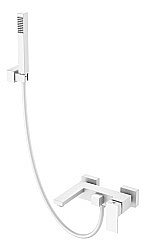 Смеситель для ванны Boheme Qubic 473-MW белый матовый купить в интернет-магазине сантехники Sanbest