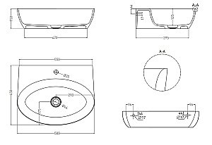 Раковина Salini ALDA WALL 02 140312G 58 из искусственного камня S-Sense, белая глянцевая купить в интернет-магазине Sanbest