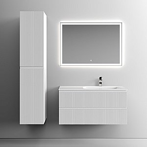 Тумба с раковиной Sancos SNOB T SNT100RW Bianco правая/белая матовая для ванной в интернет-магазине Sanbest