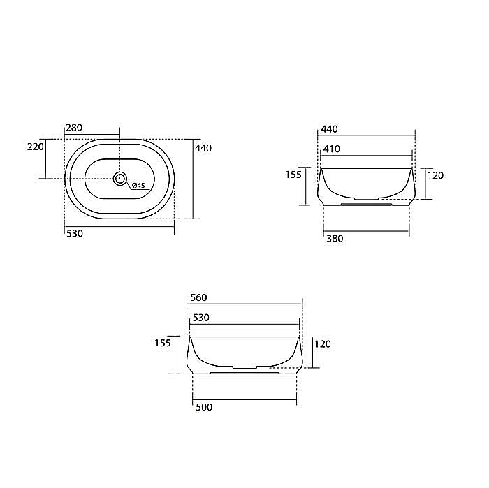 Раковина Kerasan F10 53 4305 Зеленый матовый купить в интернет-магазине Sanbest
