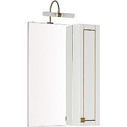 Зеркало со шкафом Aquanet Честер 60 белый/декор золото в ванную от интернет-магазине сантехники Sanbest