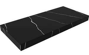 Столешница Armadi Art FLAT NERO MARQUINA 869-100-NM 100 черный мрамор для ванной в интернет-магазине сантехники Sanbest