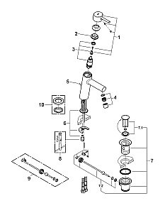 Смеситель для раковины Grohe Concetto 23450001 хром купить в интернет-магазине сантехники Sanbest