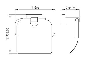 Держатель для туалетной бумаги с крышкой WONZON & WOGHAND FLAT, Хром (WW-9726) купить в интернет-магазине сантехники Sanbest