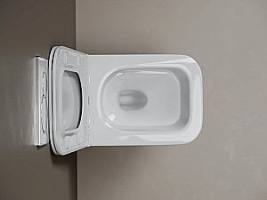 Унитаз подвесной Ceramica Nova Pietro CN4015T белый, безободковый, с крышкой микролифт, слив торнадо купить в интернет-магазине Sanbest