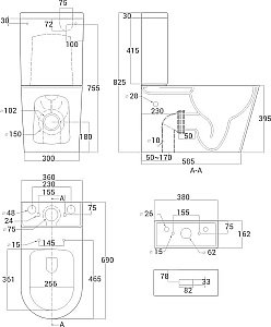 Унитаз напольный Good Dood ROUND УНИ0006 белый, с крышкой микролифт, с бачком, безободковый купить в интернет-магазине Sanbest