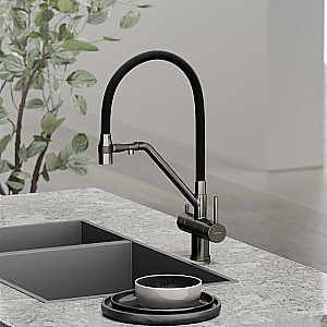 Смеситель для кухни Sancos Dora SC4003GG вороненая сталь купить в интернет-магазине сантехники Sanbest