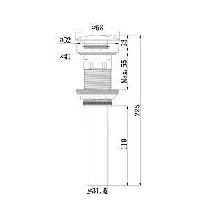 Донный клапан Comforty DK-01 купить в интернет-магазине сантехники Sanbest