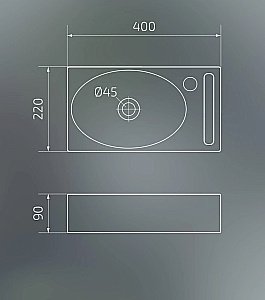 Раковина подвесная Gid Suspendido 40 N9262 61124 белая купить в интернет-магазине Sanbest