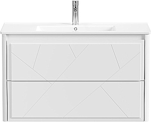 Тумба с раковиной и столешницей Allen Brau Paris 100 1.360002.WM белая матовая для ванной в интернет-магазине Sanbest