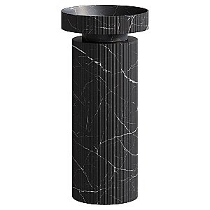 Раковина на пьедестале Boheme SOLE Corian 40 черный мрамор купить в интернет-магазине Sanbest