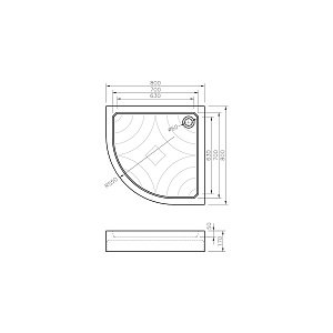 Душевой поддон Koller Pool GRACE80HRH 80x80 акрил купить в интернет-магазине Sanbest