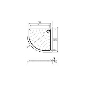 Душевой поддон Koller Pool GRACE80HRH 80x80 акрил купить в интернет-магазине Sanbest