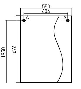 Зеркальный шкаф MIXLINE Классик 55 купить в интернет-магазине сантехники Sanbest