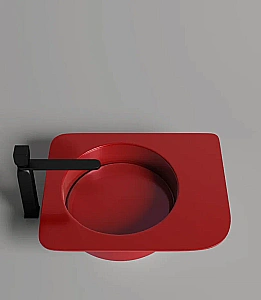 Раковина накладная Salini NINFEA 02 110521MF 54 из искусственного камня S-Stone, матовая, цвет по RAL полностью купить в интернет-магазине Sanbest