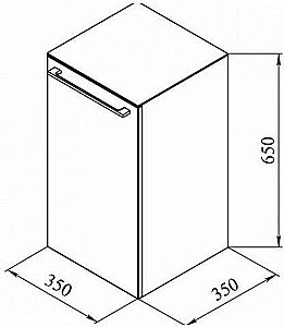 Шкаф-пенал De Aqua Тока 167404 35 белый для ванной в интернет-магазине сантехники Sanbest