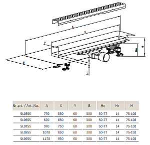 Дренажный канал Radaway Steel 750 купить в интернет-магазине Sanbest
