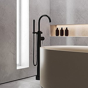 Смеситель для ванны PAINI Cox 78PZ136LM черный матовый купить в интернет-магазине сантехники Sanbest