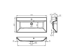 Тумба с раковиной Belbagno MARINO 90 серый дуб/черная раковина для ванной в интернет-магазине Sanbest