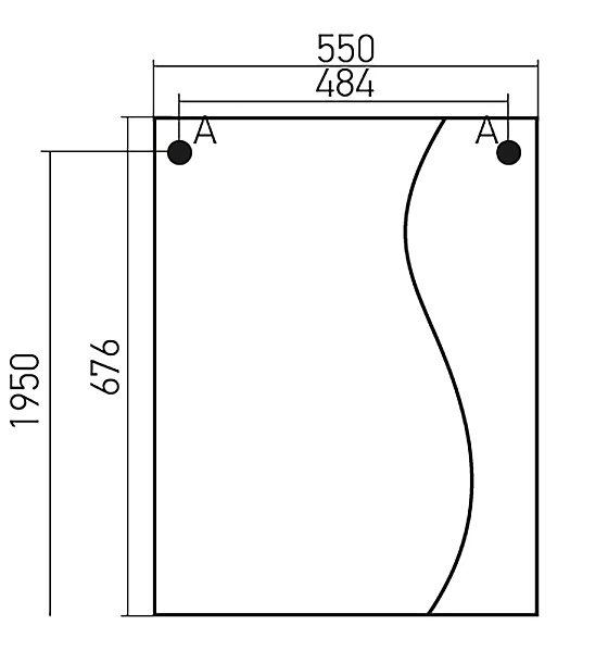 Зеркальный шкаф MIXLINE Классик 55 купить в интернет-магазине сантехники Sanbest