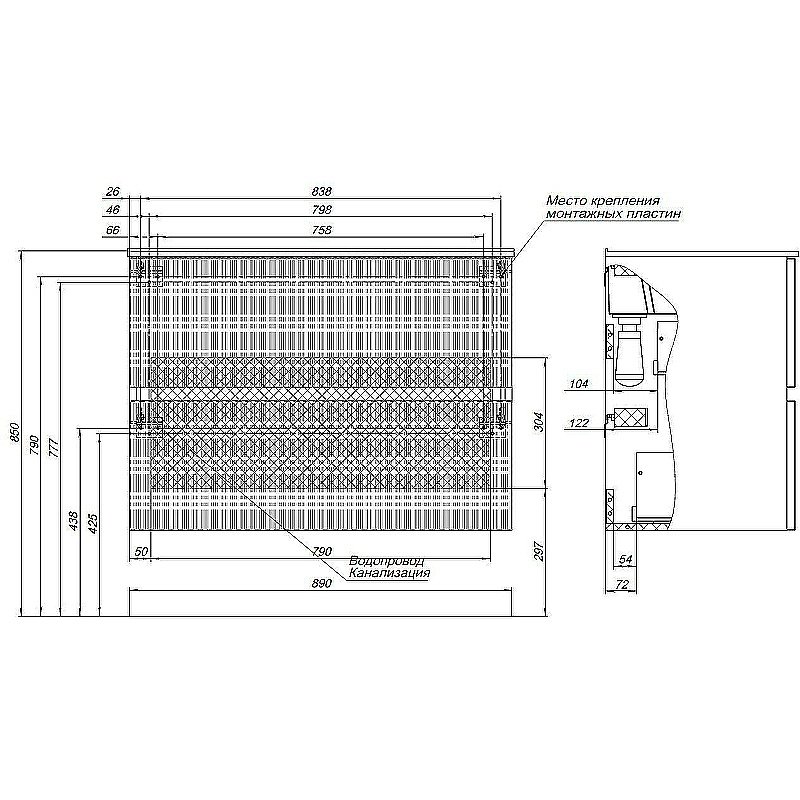 Тумба с раковиной Aquanet Джейн 100 313304 маренго для ванной в интернет-магазине Sanbest