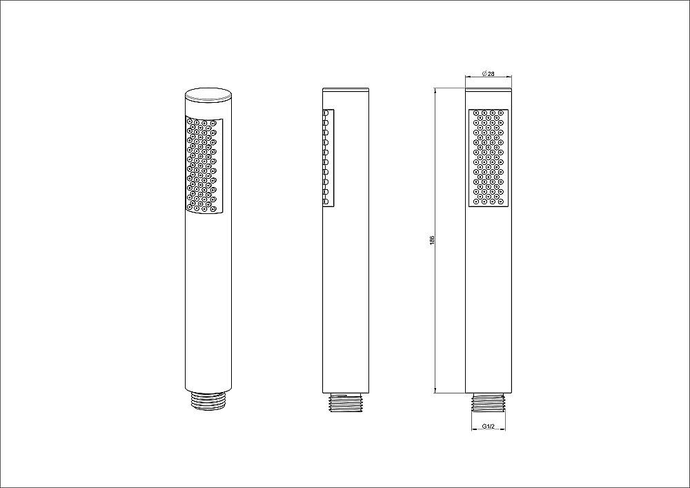 Лейка для душа WONZON & WOGHAND, Черный матовый (WW-88SC04-MB) купить в интернет-магазине сантехники Sanbest