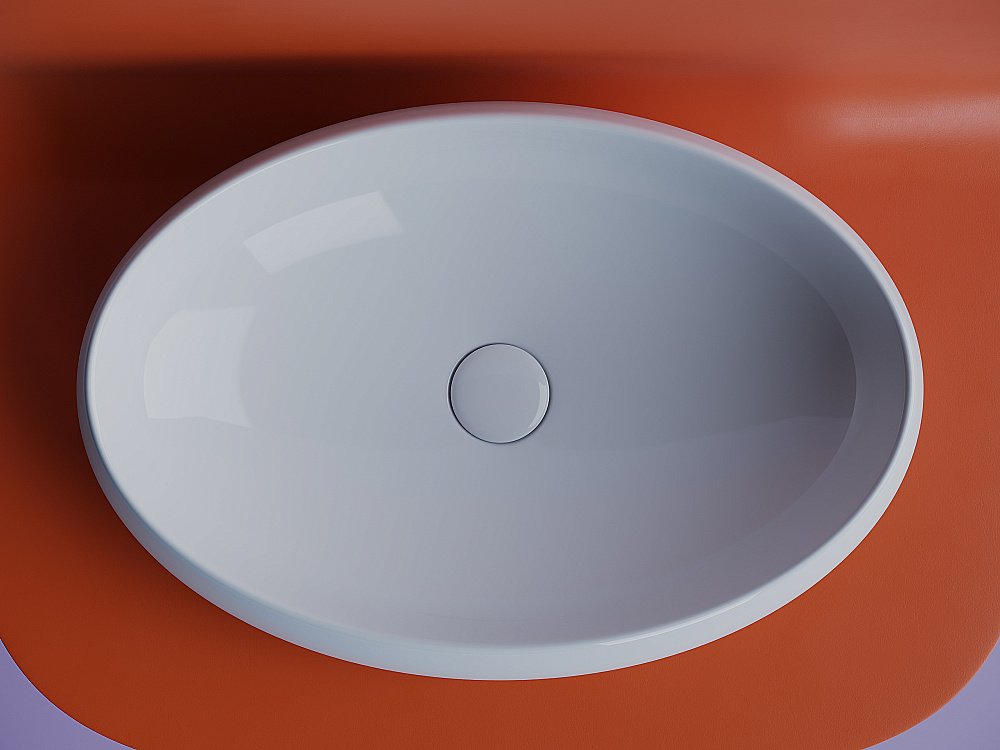 Раковина накладная Ceramica Nova Element 56 CN5033 белая купить в интернет-магазине Sanbest