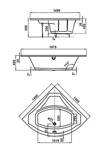 Ванна акриловая Vagnerplast Veronela 140x140 купить в интернет-магазине Sanbest