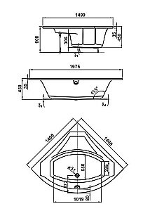 Ванна акриловая Vagnerplast Veronela 140x140 купить в интернет-магазине Sanbest