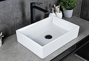 Раковина накладная Gid Geometrico 45 N1204 51225 белая купить в интернет-магазине Sanbest