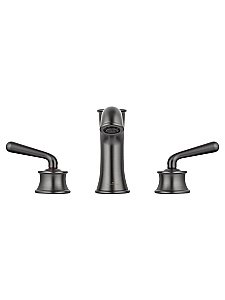 Смеситель для раковины на 3 отверстия WONZON & WOGHAND STEAM WW-88159008-BGM темный графит купить в интернет-магазине сантехники Sanbest