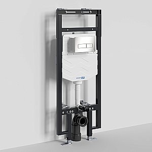 Инсталляция для унитаза WasserKraft Dinkel 58TLT.010.ME.BN03 с кнопкой никель купить в интернет-магазине сантехники Sanbest