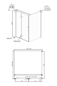 Душевой уголок Ambassador Diamond 100x100 12011106 купить в интернет-магазине Sanbest