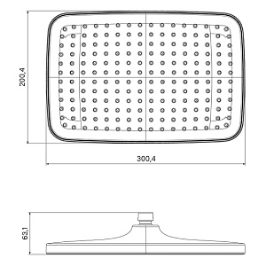 Верхний душ Iddis Esper ESP25BSi64 черный матовый купить в интернет-магазине сантехники Sanbest