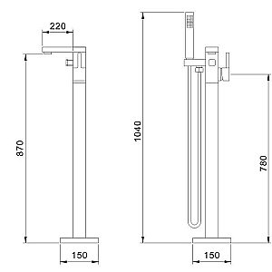 Смеситель для ванны Aquanet JA-6002 купить в интернет-магазине сантехники Sanbest