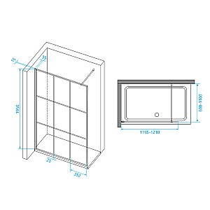 Душевое ограждение RGW Walk In WA-111B 120  купить в интернет-магазине Sanbest