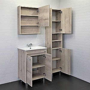 Тумба с раковиной Comforty Марио 00-00005206 60 дуб дымчатый для ванной в интернет-магазине Sanbest