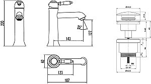 Смеситель для раковины Lemark Villa LM4837B купить в интернет-магазине сантехники Sanbest