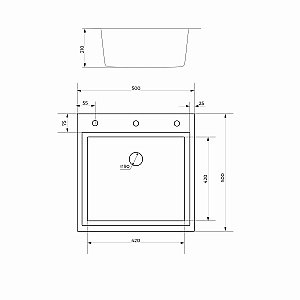 Кухонная мойка CeruttiSpa GLORIA50 nano embos CT11255 матовый хром купить в интернет-магазине сантехники Sanbest