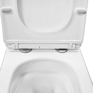 Унитаз подвесной Azario Armonia AZ-2403 MB черный матовый, безободковый, с крышкой микролифт, слив торнадо купить в интернет-магазине Sanbest