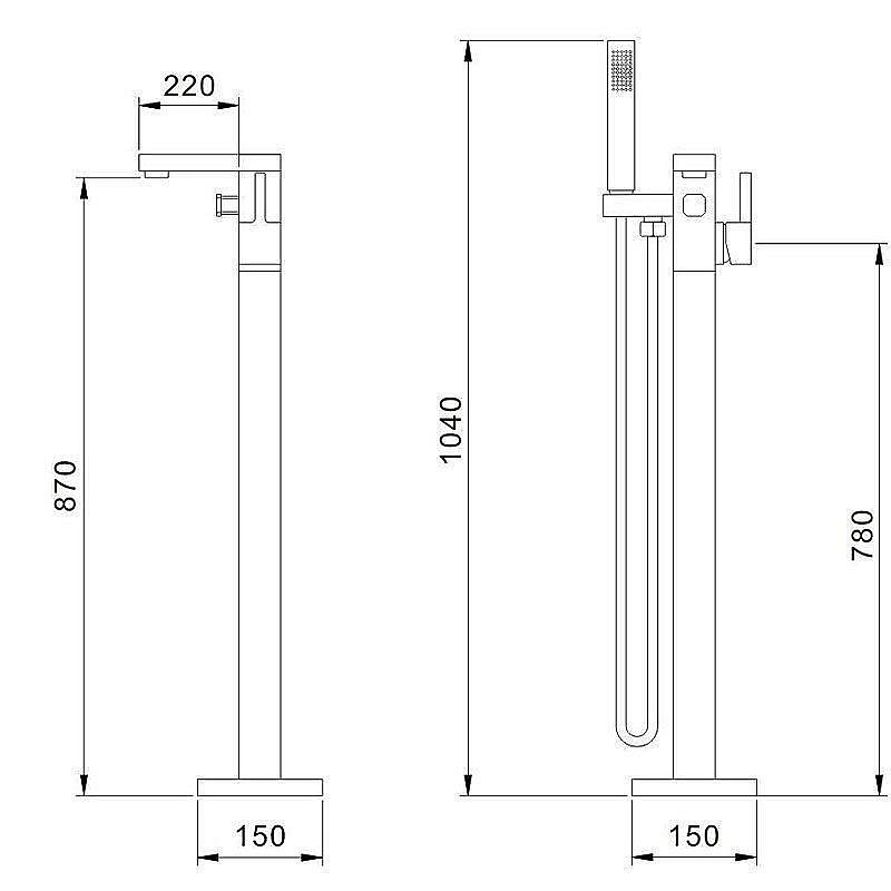 Смеситель для ванны Aquanet JA-6002 купить в интернет-магазине сантехники Sanbest
