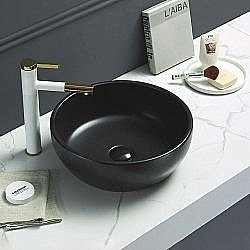 Раковина накладная Art&Max 41 AM-109-MB черная матовая купить в интернет-магазине Sanbest