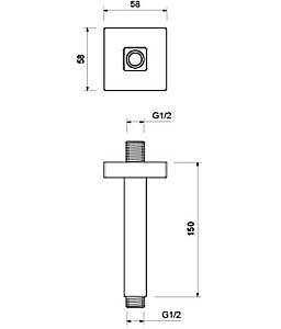 Держатель верхнего душа Aquatek AQ2172CR хром купить в интернет-магазине сантехники Sanbest