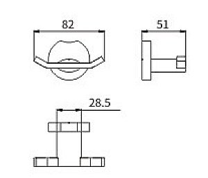 Крючок CeramaLux Loft 53901A хром купить в интернет-магазине сантехники Sanbest