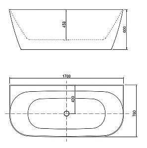 Акриловая ванна Allen Brau Priority 2.31003.21 170x78 матовая купить в интернет-магазине Sanbest